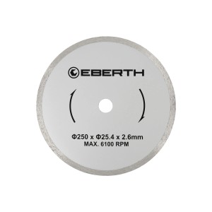 EBERTH Diamanttrennscheibe, 250mm Durchmesser für Schleifer und Trennschneider.
