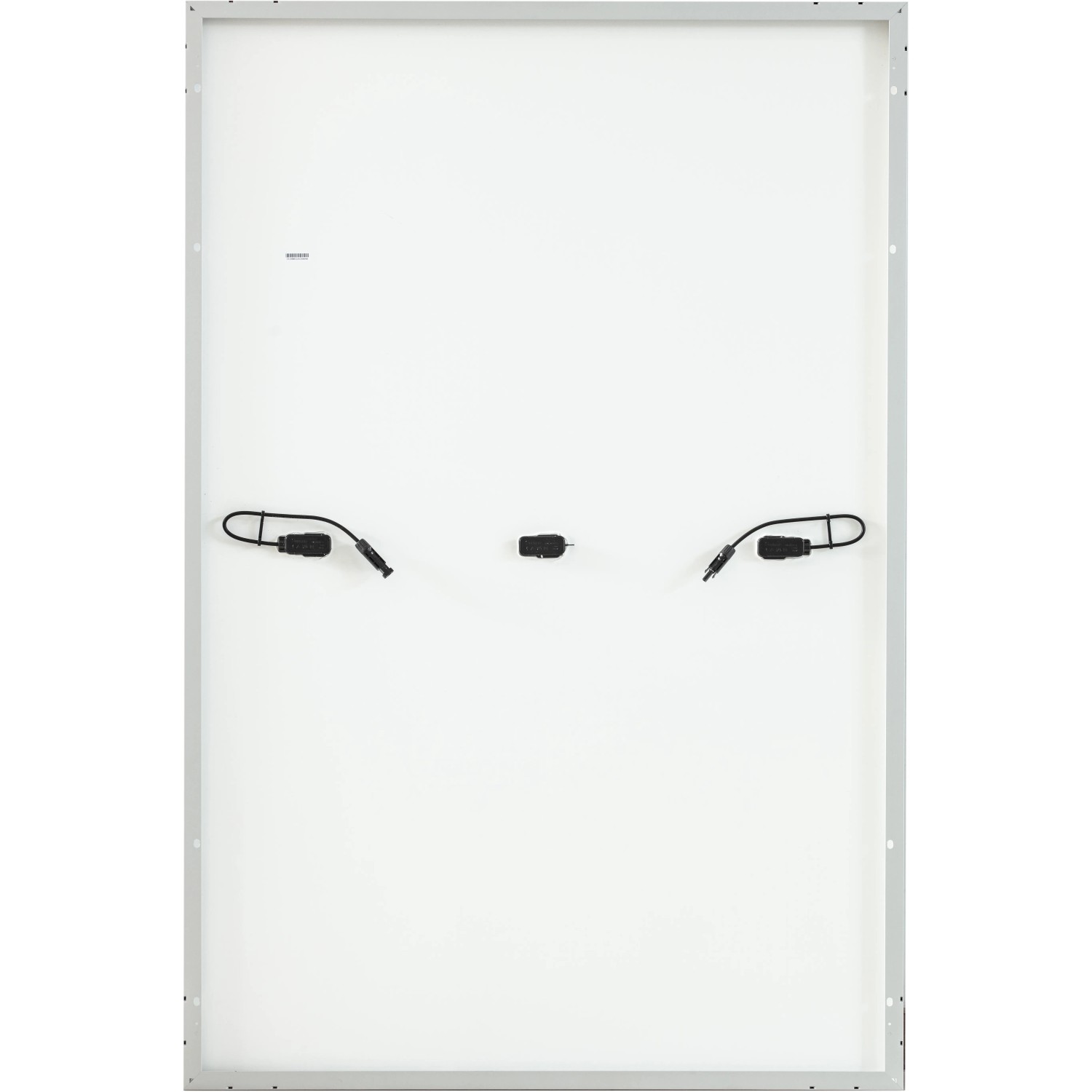 Rückansicht Absaar Solar Solarmodul Ulica UL-410M-108HV (4 Stk.) mit Anschlüssen.