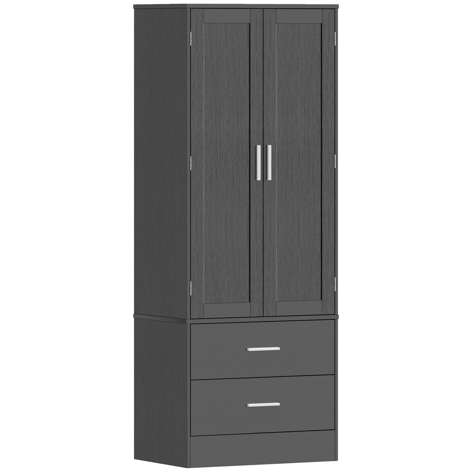 HOMCOM Küchenschrank Spanplatte 60 x 40 x 159 cm Schwarz