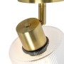 Verstellbarer Art Deco Deckenstrahler Laura in Gold mit geripptem Glas.