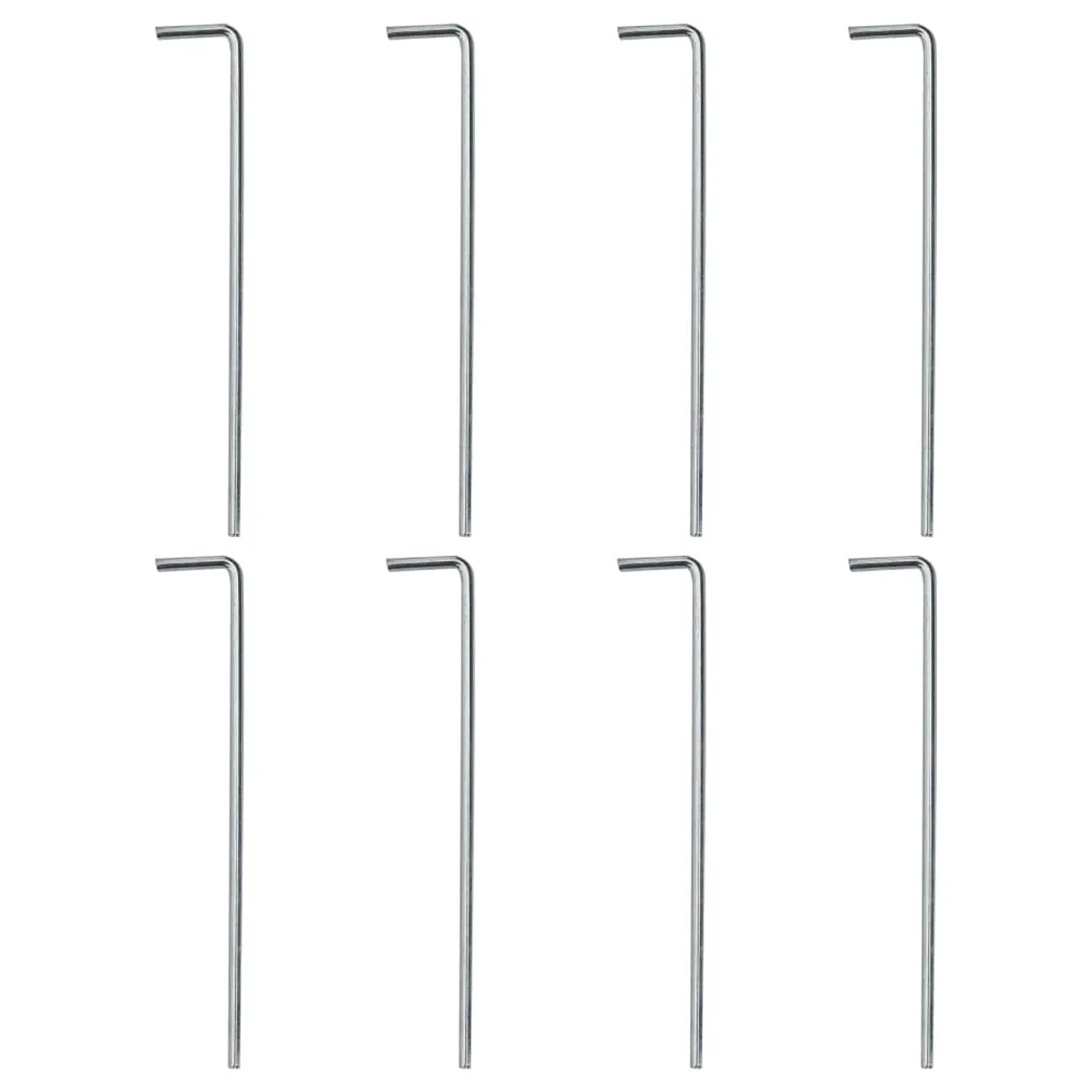 8 Stahl Heringe für BBQ-Pavillon, Zelt oder Markise zur sicheren Befestigung im Boden.