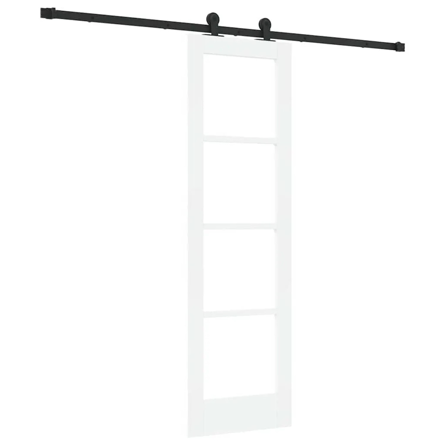 vidaXL Schiebetür ORKDAL Weiß 61 x 198,5 cm Massivholz Kiefer und Glas 3332126