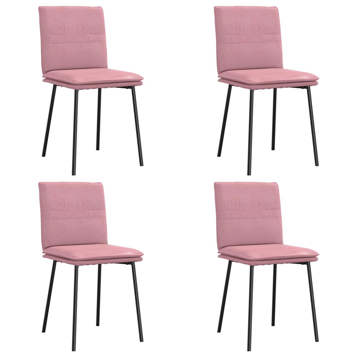 vidaXL Esszimmerstühle 4 Stk Rosa Samt 3315348 günstig online kaufen