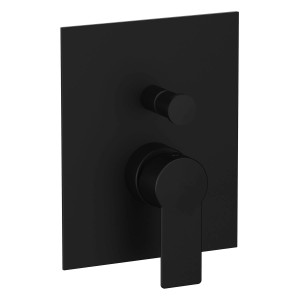 pianura Unterputz Badewannenarmatur in Schwarz Matt für 2 Verbraucher.