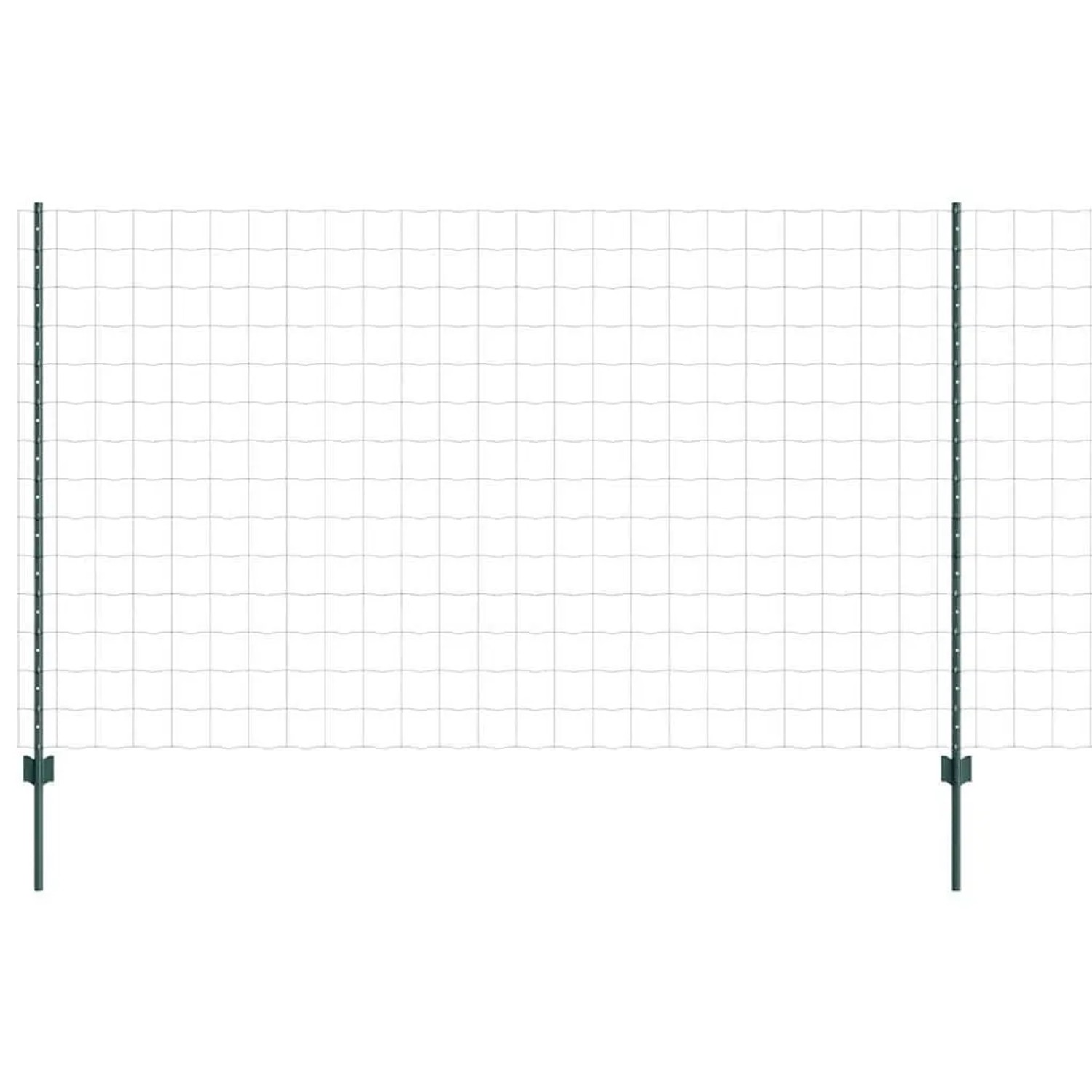 vidaXL Zaun mit Pfosten Grün 1,4 x 10 m Stahl und PVC 3336001 günstig online kaufen