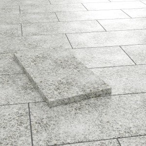 Terrassenplatte Sino Grau, 60x30 cm, Naturstein, geflammte Oberfläche. Gehwegplatte für Terrasse und Garten.