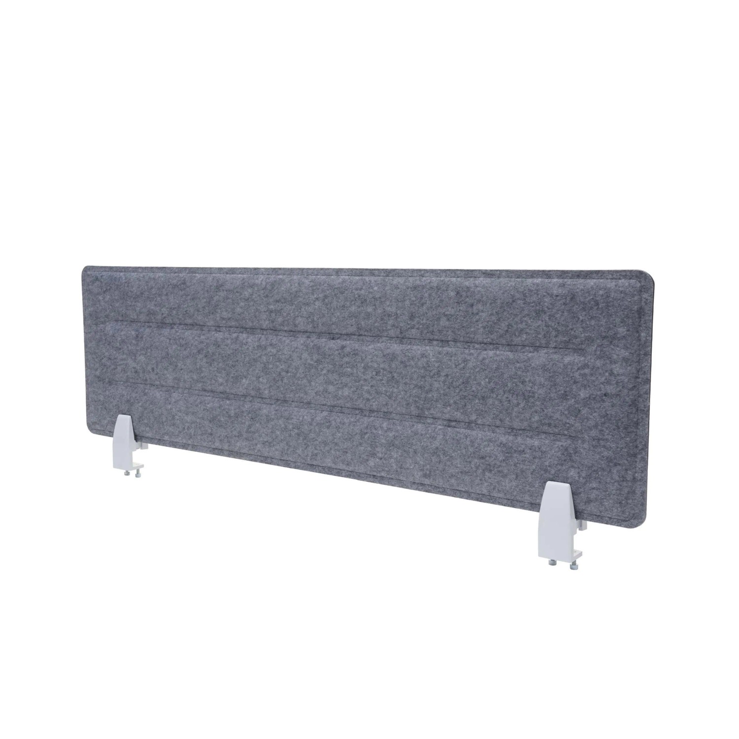 Mcw Tischtrennwand G76 Schallschutz Stoff/Textil Mit Prägung 100x30cm Grau