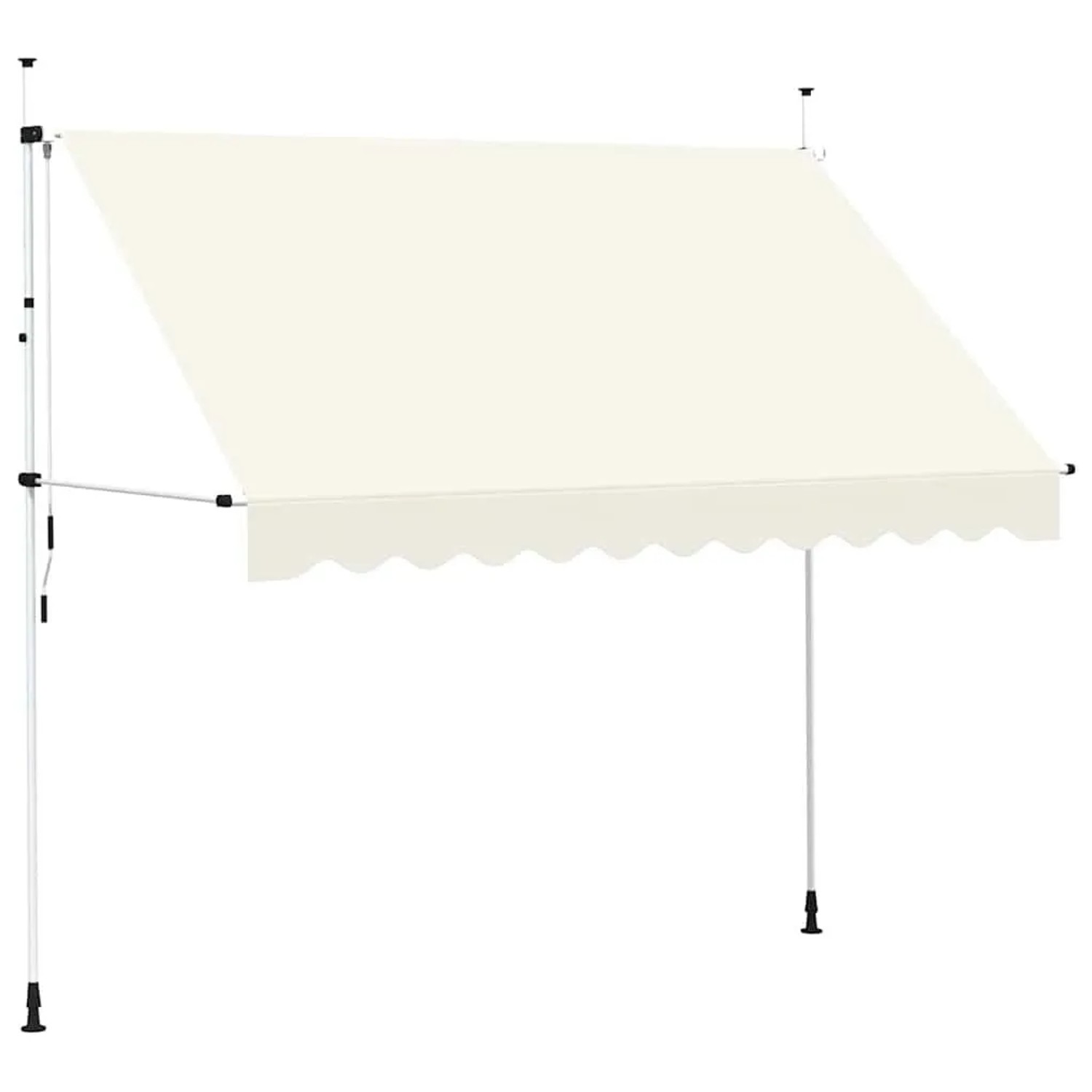 vidaXL Einziehbare Markise Handbetrieben 300 cm Cremeweiß 143696