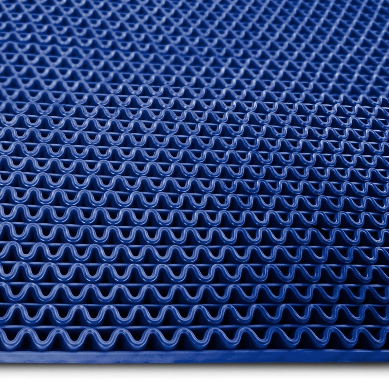 Blaue KARAT Hygienematte 120x450cm für Barfußzonen, UV-beständig und rutschfest.