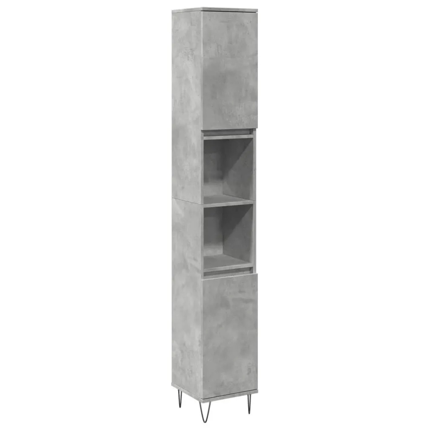 vidaXL Badschrank Betongrau 30x30x190 cm Holzwerkstoff 857198
