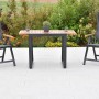 Merxx Siena 3-tlg. Gartenmöbel-Set: Klappsessel mit Akazienholz, Ausziehtisch aus Akazie, Aluminiumgestell.