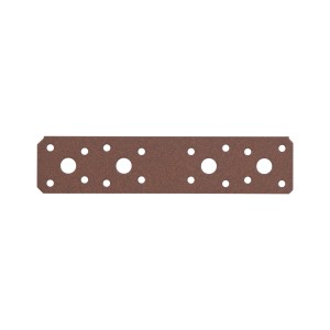 Alberts Duravis Flachverbinder, rostbraun, 180 mm, Stahlverbinder mit Löchern.
