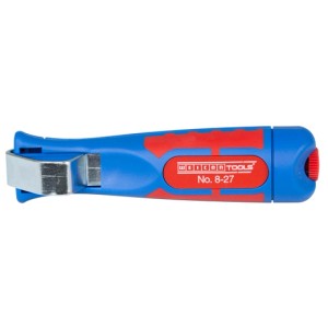 WEICON Kabelmesser 8-27, blau/rot, für präzises Abmanteln von Kabeln.