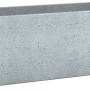 Rechteckiger Scheurich Pflanzkübel C-Cube Long 80 cm in Stony Grey, Betonoptik.