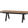 Rechteckiger, ausziehbarer Siena Garden Gartentisch Tirana aus Teakholz, 100x260 cm.