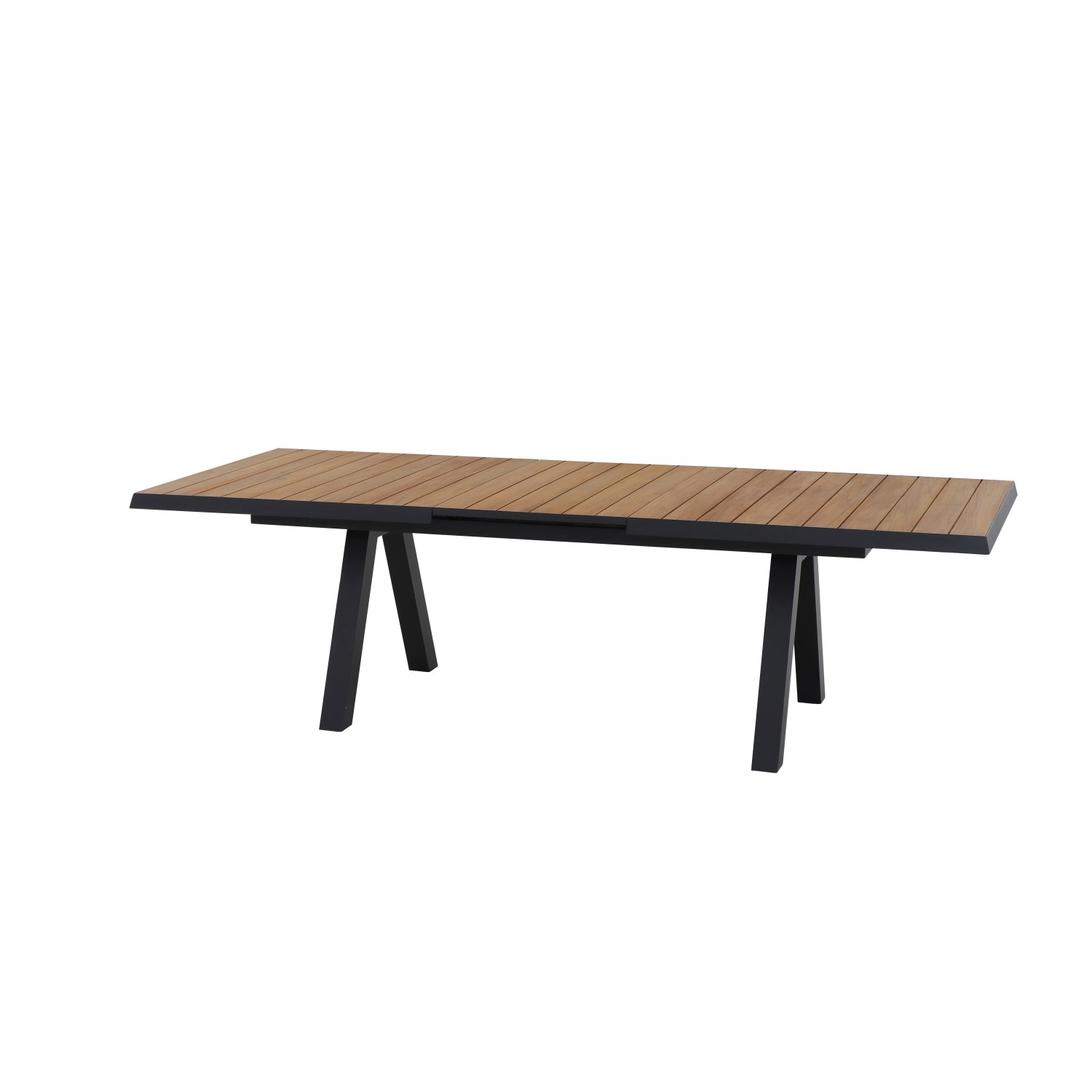 Rechteckiger, ausziehbarer Siena Garden Gartentisch Tirana aus Teakholz, 100x260 cm.