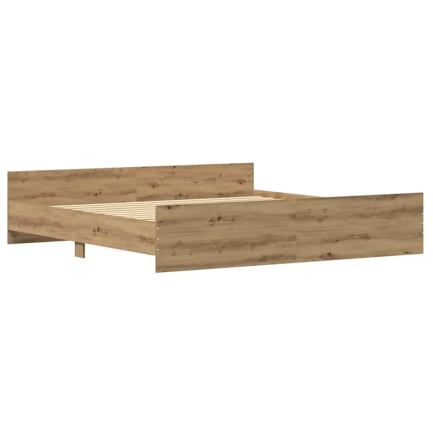 vidaXL Bettrahmen Artisan-Eiche 203 x 203 x 50 cm Holzwerkstoff 3329304
