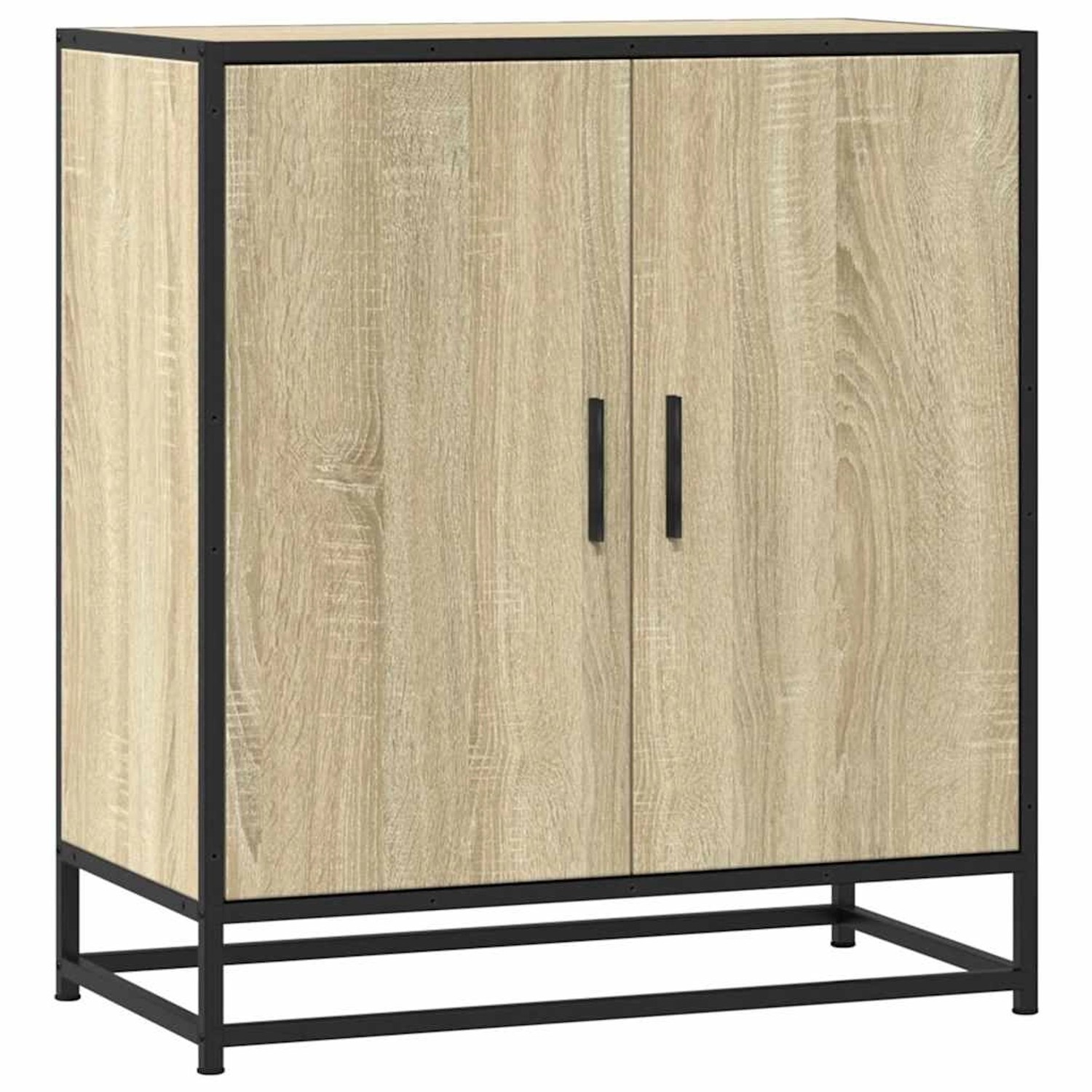 vidaXL Sideboard Sonoma-Eiche 68x35x76 cm Holzwerkstoff und Metall 848965 günstig online kaufen