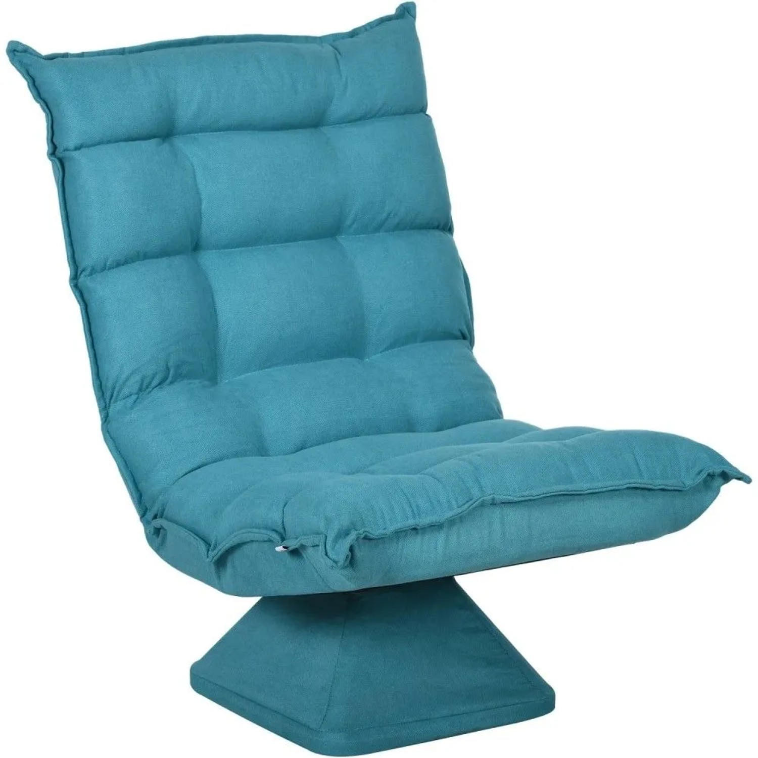 HOMCOM Relaxsessel Drehbarer Meditationsstuhl mit verstellbarer Rückenlehne, Sockel (Bodensofa, 1-St., Bodenstuhl), Lazy Sofa für Wohnzimmer, Büro, Blau