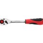 Gedore Umschaltknarre 12,5 mm (1/2) mit rot-schwarzem Griff. Feinverzahnt für Schlüssel & Abzieher.