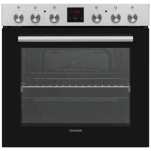 Telefunken Einbauherd-Set mit Glaskeramik-Kochfeld und Teleskopauszug, 78 Liter Garraum.