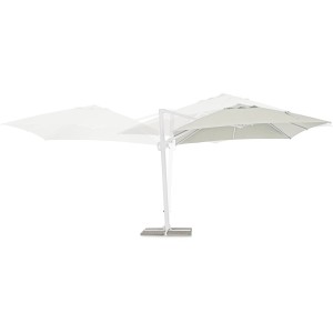 Bizzotto Ampelschirm EDEN, 300x300 cm, mit Kurbel und grauem Schirmdach. Ideal für Garten und Balkon.