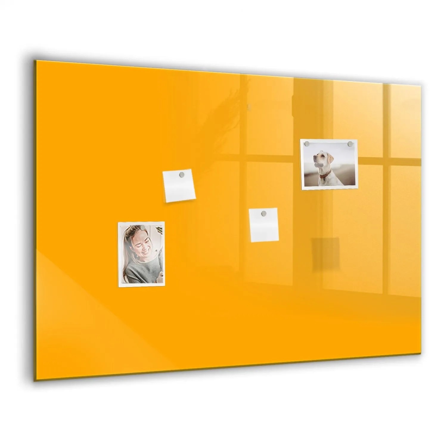 Tulup Glasmagnettafel Beschreibbar Goldgelbe Farbe 100x70 cm Magnettafel Wa günstig online kaufen