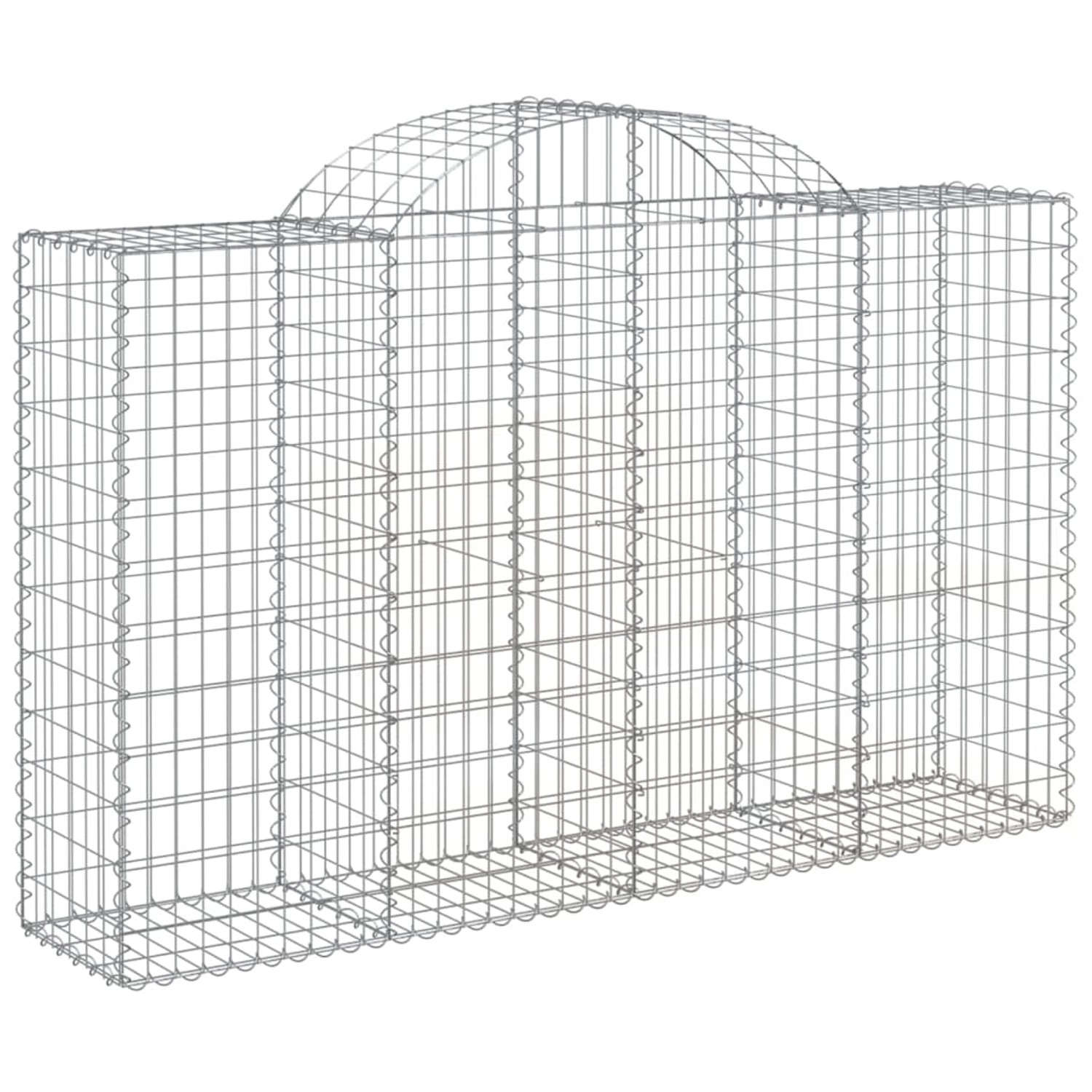 vidaXL Gabionen mit Hochbogen 8 Stk 200x50x120/140cm Eisen 1669107