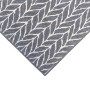 Grauer Primaflor In- & Outdoorteppich (160x220cm) mit Strickmuster. Kurzflorteppich für Balkon und Terrasse.