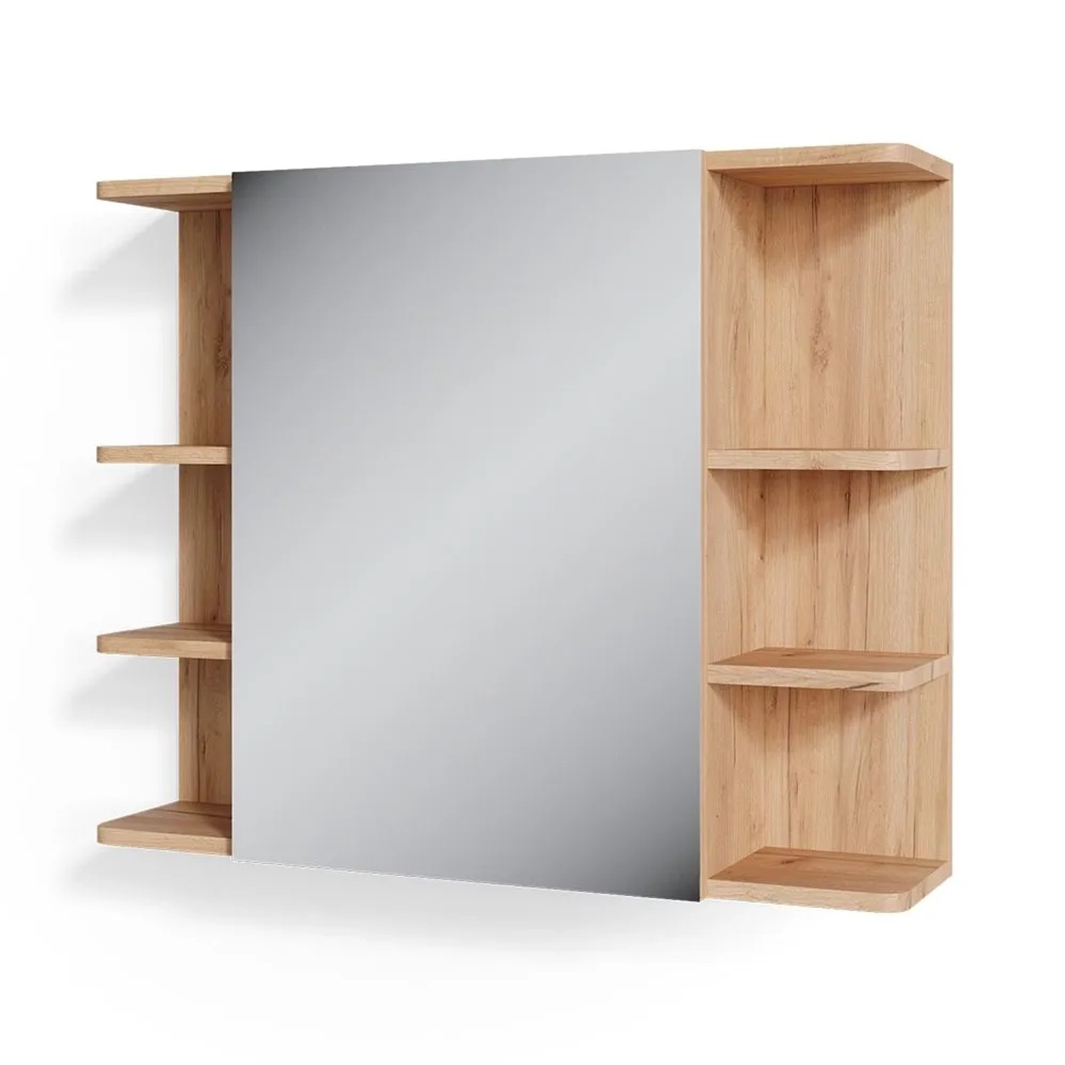 Vicco Badspiegelschrank Fynn Eiche 80 x 64