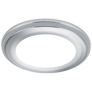 Runder Trio LED Einbauspot Aura, 5W, 450 lm, Chrom Optik.