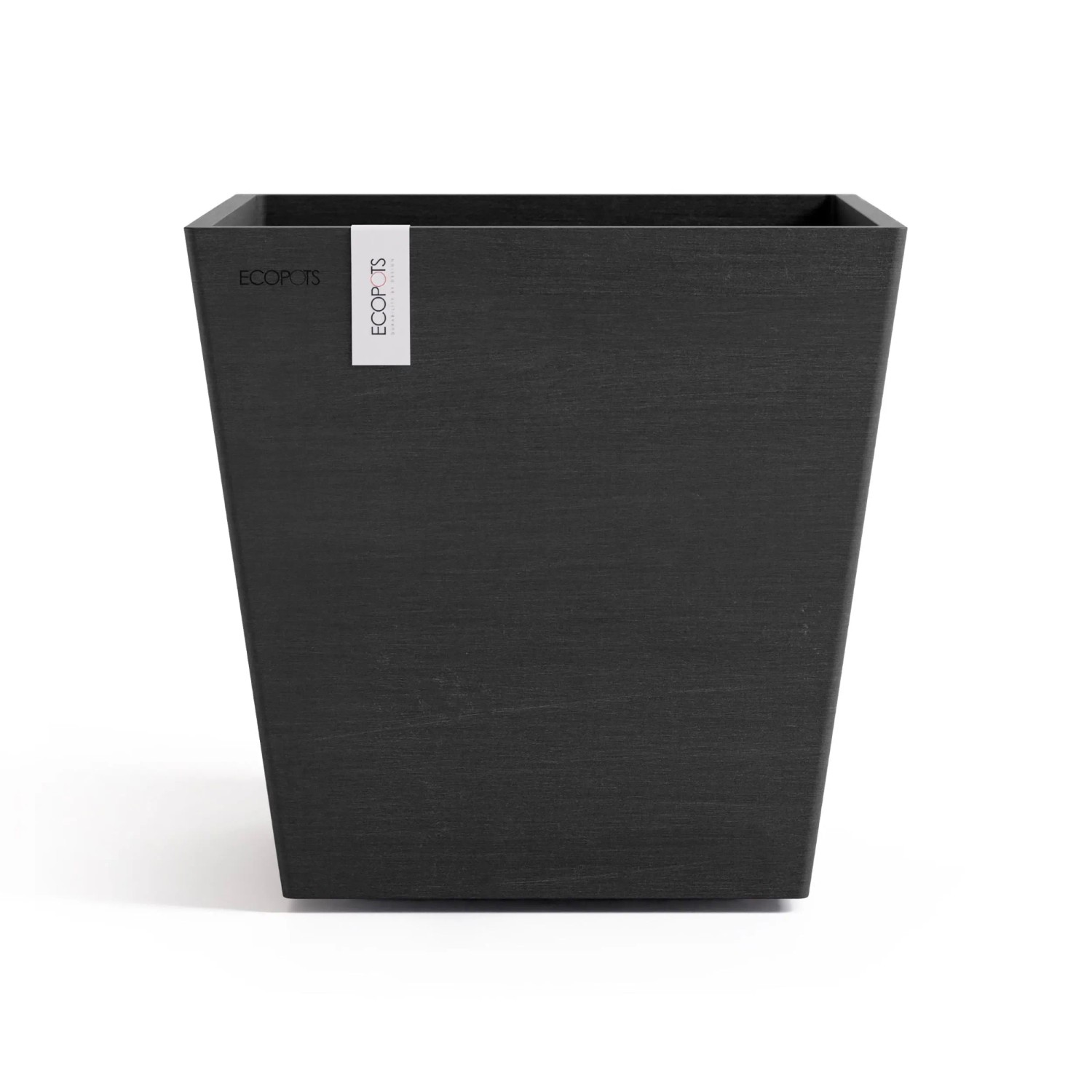 Ecopots Pflanztopf Rotterdam Dunkelgrau 25,2 cm x 24,5 cm günstig online kaufen