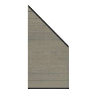 Zaun-Anschluss-Set System WPC Platinum 184 x 91 x 94 cm Taupe-Grau/Anthrazit