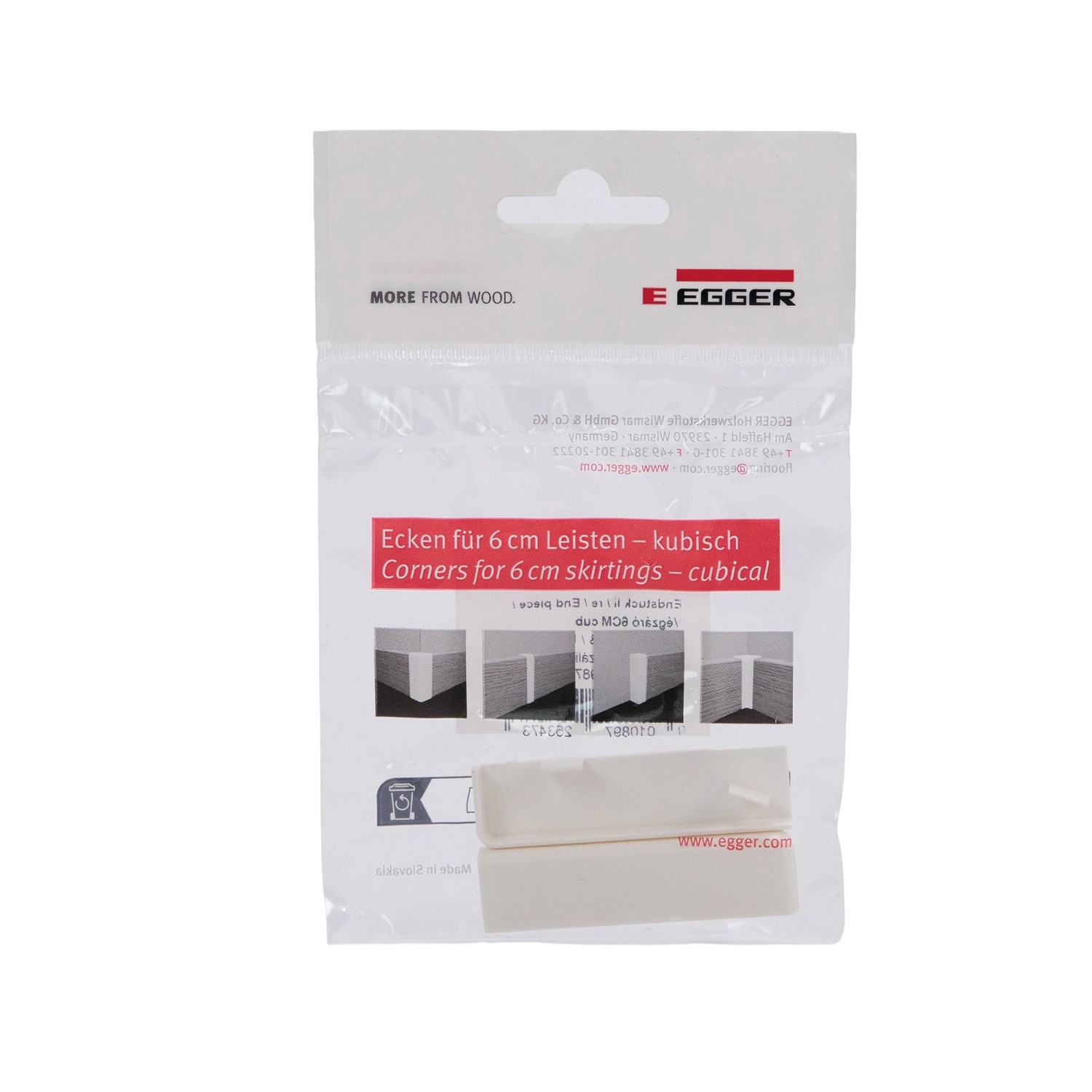 Egger Endstück 6 cm Universal Weiß 2 Stück günstig online kaufen