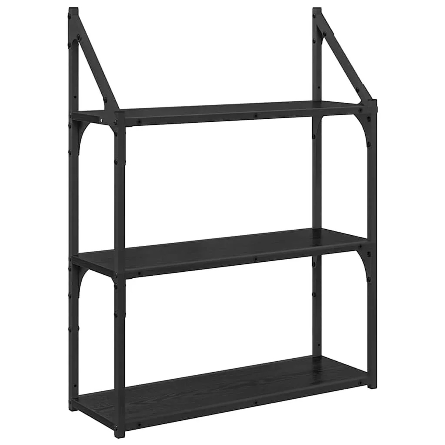 vidaXL Wandregal Schwarz Eichen-Optik 60 x 21 x 78,5 cm Holzwerkstoff 882792