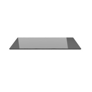 ECOfoxx Funkenschutzplatte Glasbodenplatte Rechteck 100x120cm Schwarz