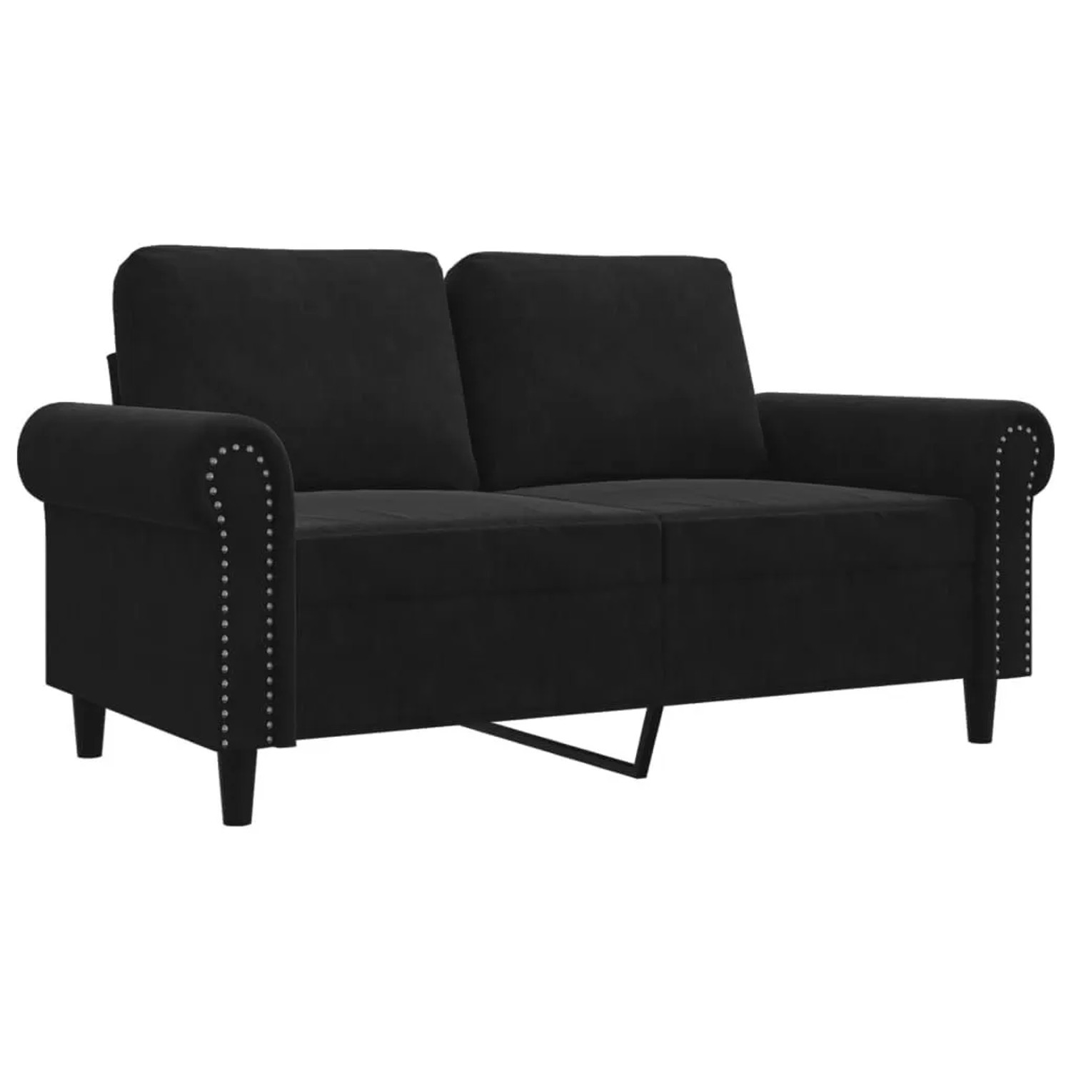 vidaXL 2-Sitzer-Sofa Schwarz 120 cm Samt 359524 günstig online kaufen