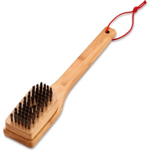 Weber Grillbürste mit Bambusgriff, 30 cm, zur Reinigung von Holzkohlegrills.