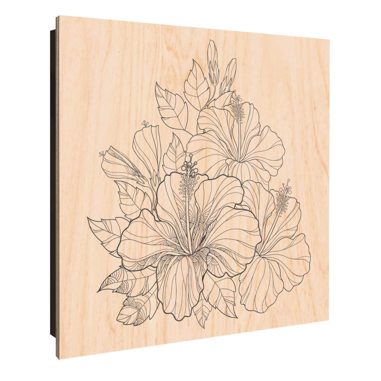 Banjado Schlüsselkasten Holz 30x30cm Schwarz Scharnier Rechts 50 Haken Desi günstig online kaufen