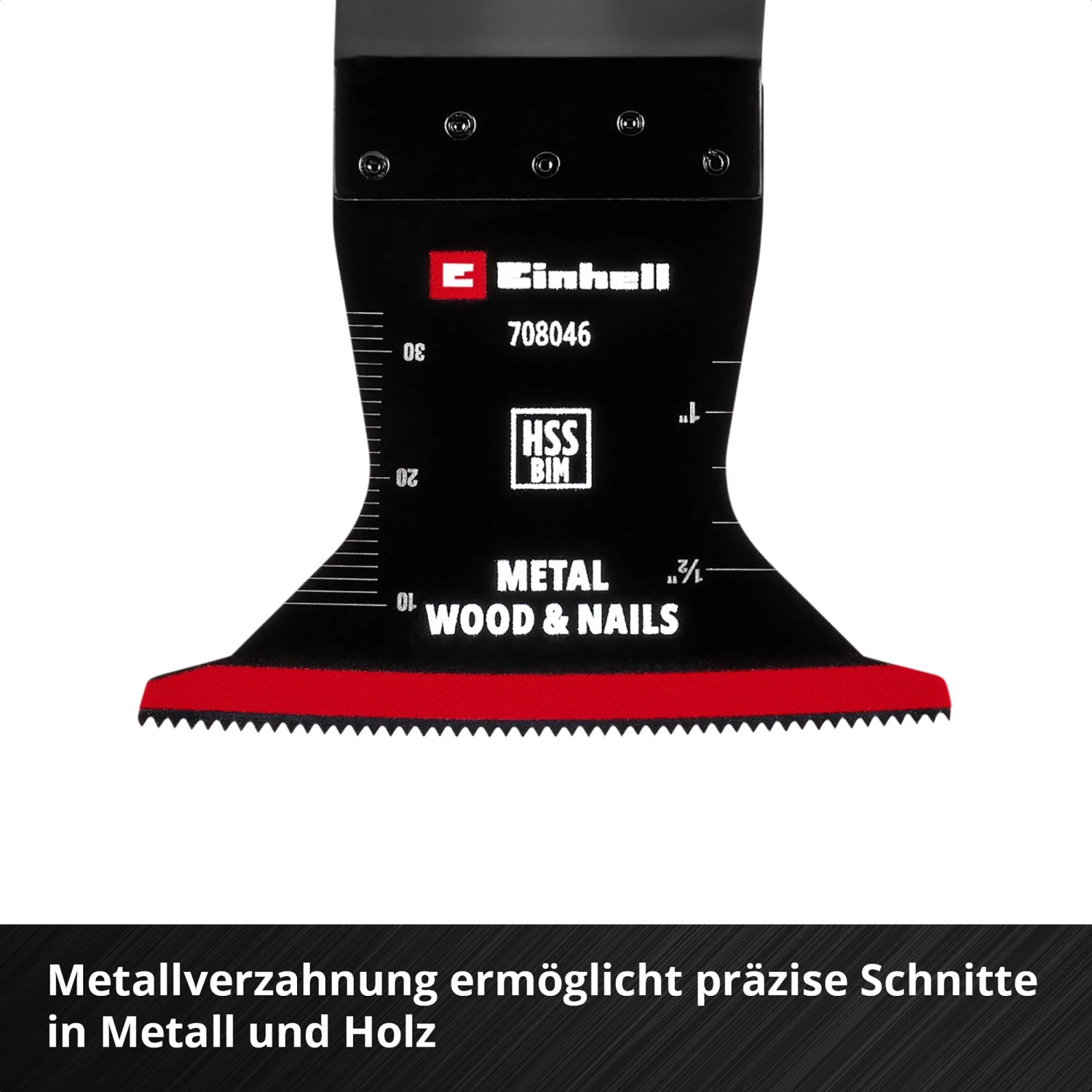 Einhell Tauchsägeblatt HSS BiM, 65mm, für Multitool. Zum Sägen von Metall, Holz und Nägel.