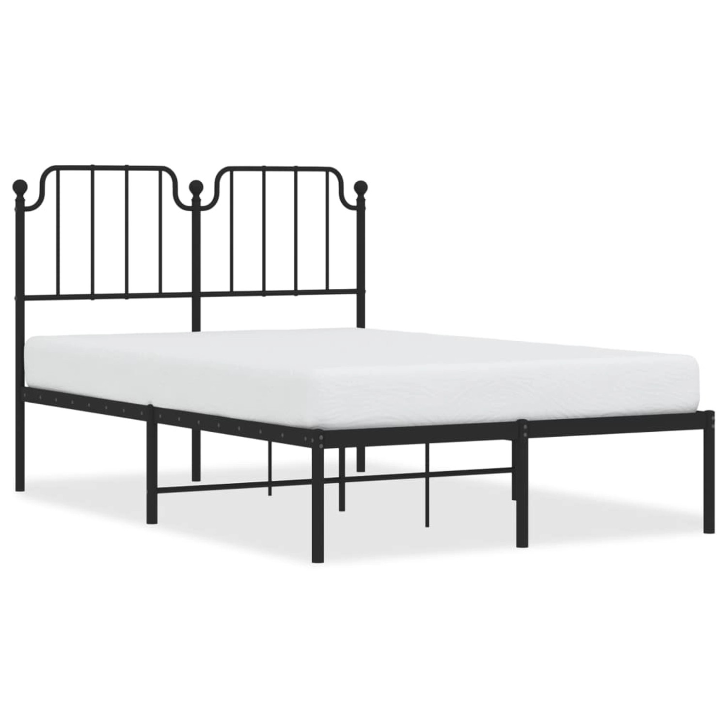 vidaXL Bettgestell mit Kopfteil Metall Schwarz 120x200 cm Modell 111930667 günstig online kaufen