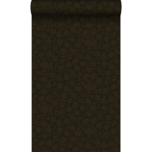 Rolle schwarze Origin Wallcoverings Vliestapete mit Blumenmuster, 53cm breit.