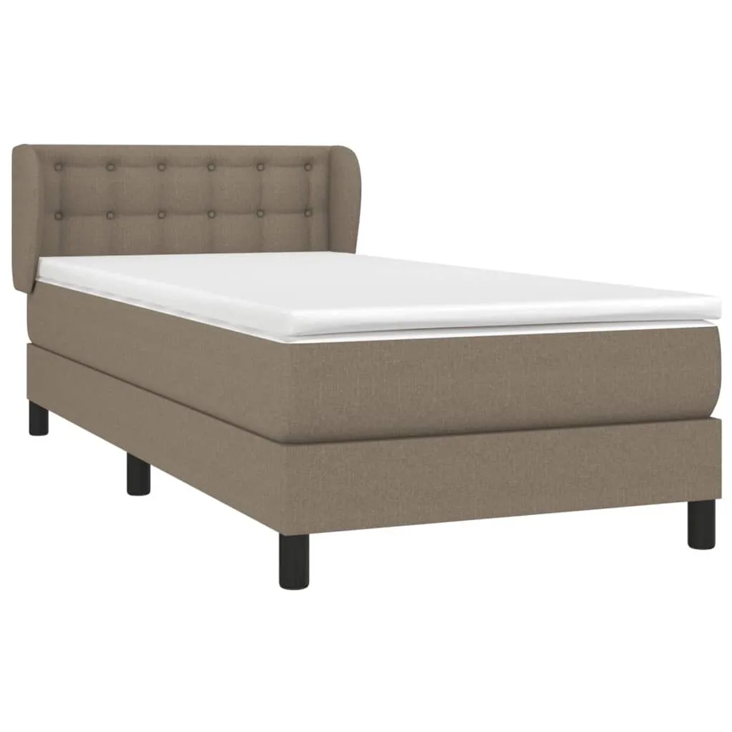 vidaXL Boxspringbett mit Matratze Taupe 90x190 cm Stoff 3126529 günstig online kaufen