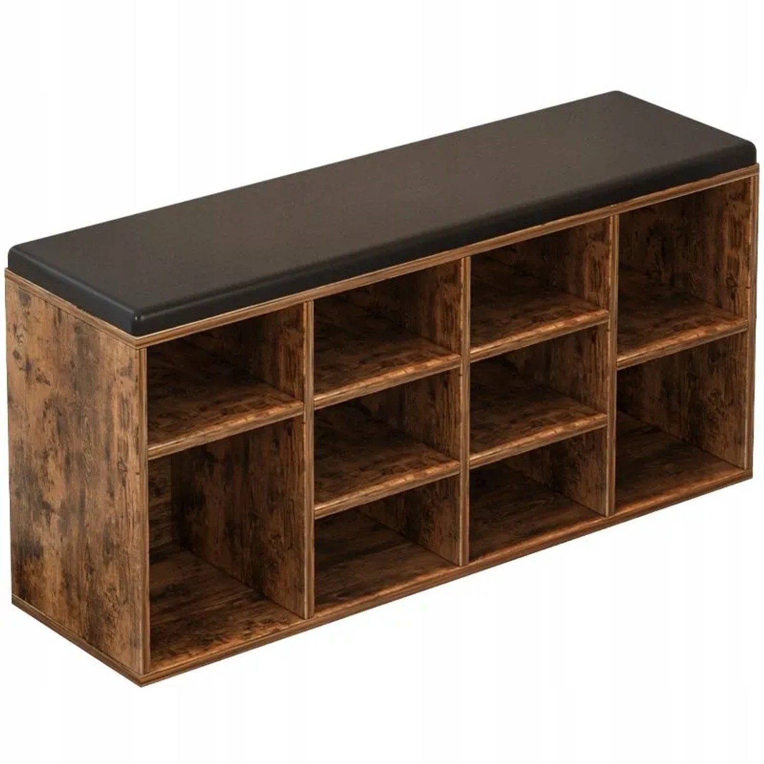 Rebiko Schuhschrank Mit Sitzbank Loft Flur Rustikal Braun 104 Cm