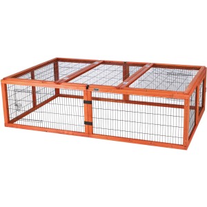 Trixie Freilaufgehege Natura, 174x48x109cm, aus Holz und Drahtgitter für Kleintiere.