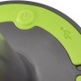 Detailaufnahme: Schwarze Lutec Solar LED-Stehleuchte Pops mit USB-Anschluss und Power-Button.