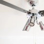 AIRERYDER Deckenventilator Cyrus Chrom, 107 cm, mit Beleuchtung und Zugschnüren.