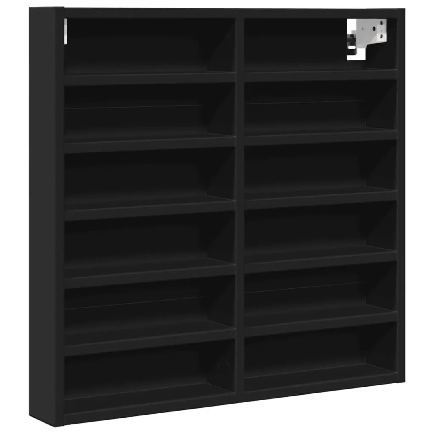 vidaXL Vitrinenschrank Schwarz 60x8,5x58 cm Holzwerkstoff 847962