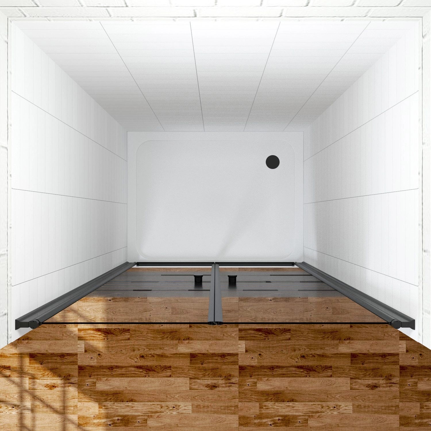 Aquabatos Duschtür 100 cm Nischentür Dusche Pendeltür Duschabtrennung 6 mm ESG Sicherheitsglas Duschkabine Duschwand mit Nano Beschichtung_6