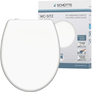 Schütte WC-Sitz White Duroplast mit Absenkautomatik und Schnellverschluss.